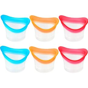 6pcs Eye Wash Cup Silicone Eyes Wash Cup Bath Kit Portable Eye Rinse Care Cleaning Cups Tool Reusable Cleansing Washer Set for Quick Eyes Cleaner Help Discomfort Dusts Make up