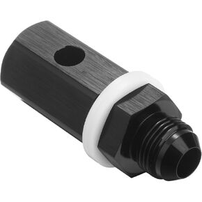 6AN Male Fuel Cell Tank Rollover Vent Valve Aluminum Black
