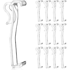 12 Pcs Clear Blind Clips Hidden Valance Clips Plastic Window Blinds Hidden Clip Transparent Shutter Retainer Holder for Horizontal Venetian Shade Curtain Dust Cover Replacement Parts