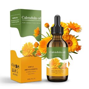 Organic Calendula Oil for Skin - 100% Natural Calendula Carrier Oil for Anti-Aging, Moisturizing, Wrinkle Reduction, & Skin Firming | Perfect Natural Skin Moisturizer (1 Fl Oz)