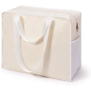 Utility Tote Beach Bag Waterproof Sandproof Women 38L Large Travel Shoulder Handbag Pool Bag Zip Foldable Bottom Pad