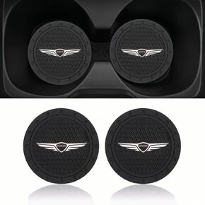 Car Cup Holder Coaster Compatible with G70 G80 G90 GV60 GV70 GV80 car Cup Coasters Silicone Non-Slip Coaster car Interior Accessories