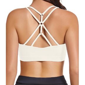 Comper Sports Pras for Women Cross Back Sexy Thin This Sport Bra Medium Impact Procyout Yoga Gym Bra مع منصات قابلة للإزالة