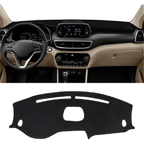 YOJOJOCO Dash Cover for Tucson 2021 2020 2019 Accessories Flannel Dashboard Cover Dash Mat Center Console Cover Sunshield Protector Pad