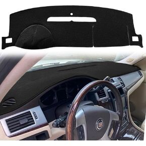 Dash Cover Mat Fit for Cadillac Escalade ESV EXT Hybrid Without Cutout for Speaker Dashboard Cover Pad Carpet Protector (Black) J18