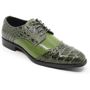 Men's Formal Fashion Tuxedo Wedding Lace Up Cap Toe Dress Shoe croco-04
