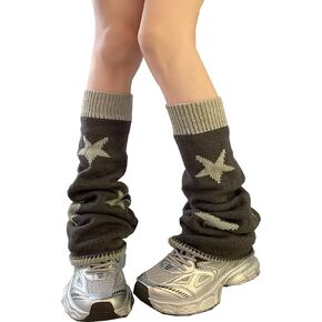 XEPST Lolita Leg Warmers Harajuku Leg Warmers Kawaii Leg Warmers Lolita Knit Leg Warmer Socks Gothic Leg Cover Kawaii Boot Socks Winter Ankle Socks for Women Girls