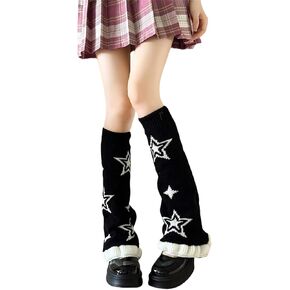 TOMETO STAR Y2k Harajuku Leg Warmers for Women Cute Japanese Goth Punk Halloween in Kuwait