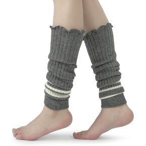 BomKinta Women Leg Warmers with Holes Warm Ruffle Leg Sleeves Winter Knee High Footless Socks