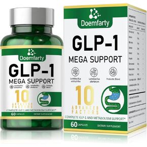 GLP-1 probiotic | ملحق GLP-1 ، تنشيط GLP مع 10 مليارات من بروبيوتيك متعددة السلطات CFU + prebiotics ، GLP 1 بشكل طبيعي ، Probiotic GLP-1 للرجال والنساء ، 60 GLP-1 كبسولة (1PCS) OP1