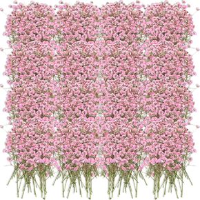 100 Pcs Dried Babys Breath Flowers Bulk Babys Breath Real Pressed Flowers Natural Gypsophila for Resin Wedding Art Craft Baby Shower DIY Invitations Scrapbooking Card Making(Pink)