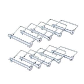 5/16" x 2-3/4" Trailer Hitch Pin 10 Pack, Heavy Duty Carbon Steel Hitch Locking Pins, Zinc Plated Rust-Resistant Coupler Pins for Utility Trailer, RV, Boat, Lawn Tractor, Farm Equipment