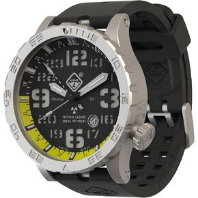 HAZARD 4 Heavy Water Diver(TM) BlackTie Yellow GMT: Titanium Tritium Dive-Watch - B in Kuwait