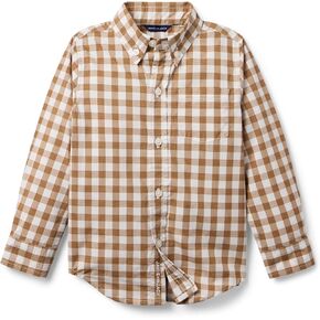 Janie and Jack Boys' Gingham Button Down Shirt (Toddler/Little Big Kid)
