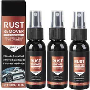Rust Remover Spray, 2025 Upgrade Rust Remover for Metal,one Cleaning can Eliminate Rust and Dirt，for Heavy Duty Rust Dissolver for Metal, Tools, Cars, Chains（3PCS）
