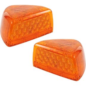 2Pcs Amber Headlight 31 LED Turn Signal Indicators Running Park Lights, Replacement for Peterbilt 359 357 365 378 379 Headlight Turn Signal Lights