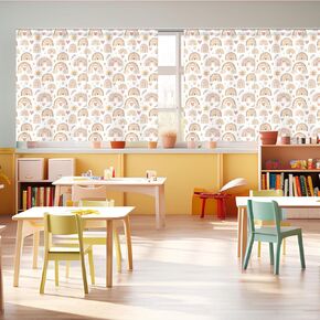 6 Pcs School Classroom Curtains Colorful Curtains Back to Classroom Decoration for First Day of School Kindergarten Classroom Bedroom Living Room Decor 36" x 24" (Rainbow)