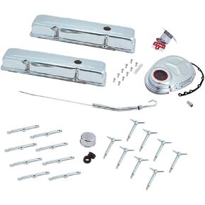 Spectre Performance 5403 Chrome Short Deluxe Dress Up Kit for Small Block Chevy