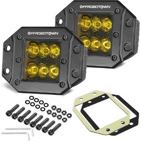OFFROADTOWN 3 Inch CREE LED Pod Lights - 120W Spot Offroad & Backup Lights (2PCs) for Truck, UTV, ATV, SUV, Boat, Golf Cart