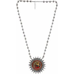 Indian Designer Antique Ghungroo Bells Stones Silver Oxidized Polish Boho Gypsy Tribal Statement Long Necklace Jewelry
