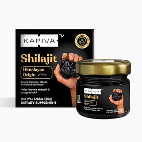 100% Pure Himalayan Shilajit Resin(30gm), High Potency for Men & Women | 80 Servings of 250mg | 80+ Trace Minerals, Upto 70% Fulvic Acid | Authentic | Natural Energy & Immune Support