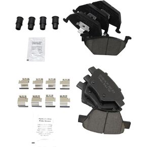 TRQ Brake Pads Ceramic Compatible with 2011-2013 Volkswagen Jetta