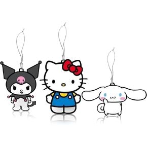 Hello Kitty Air Freshener | Cinnamoroll, Kuromi, & Kawaii Kitty Air Freshner | Car & Home Use | Strawberry Scented | 3-Pack | Officially Licensed