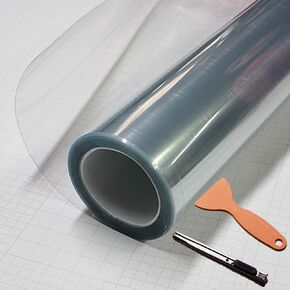 DIYAH Extra Thick Clear Paint Protection Bulk Vinyl Wrap Film with Hand Tools (120" X 60" / 10 FT X 5 FT)