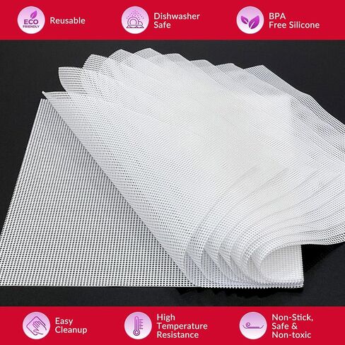GUCUJI Pack of 6 Premium Non Stick Silicone Dehydrator Sheets for COSORI Magic Mill Ivation Chefman ChefWave 12x13 inch in Saudi Arabia