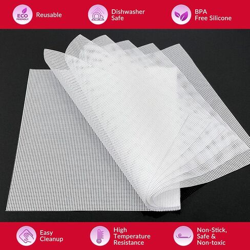 GUCUJI Pack of 6 Premium Non Stick Silicone Dehydrator Sheets for COSORI Magic Mill Ivation Chefman ChefWave 12x13 inch in Saudi Arabia