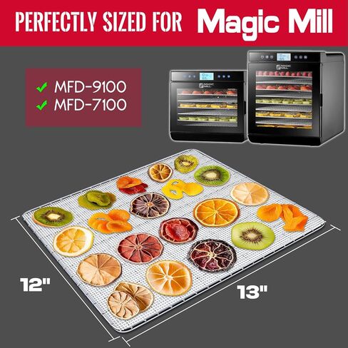 GUCUJI Pack of 6 Premium Non Stick Silicone Dehydrator Sheets for COSORI Magic Mill Ivation Chefman ChefWave 12x13 inch in Saudi Arabia