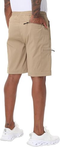 Satankud Men's Cargo Hiking Shorts 9" Lightweight Golf Shorts for Casual Work Travel Outdoor 5 Zipper Pockets in Kuwait