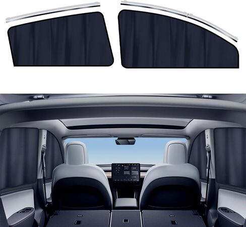 Tesla Model Y/3 Sunshade - Magnetic Side Window Shade, Baby Car Window Privacy Shade, Removable Curtains for Tesla Model Y/3 2024 in Saudi Arabia