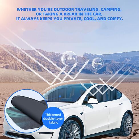 Tesla Model Y/3 Sunshade - Magnetic Side Window Shade, Baby Car Window Privacy Shade, Removable Curtains for Tesla Model Y/3 2024 in Saudi Arabia