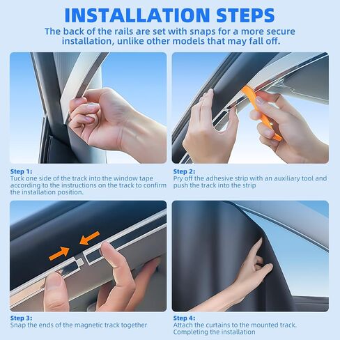 Tesla Model Y/3 Sunshade - Magnetic Side Window Shade, Baby Car Window Privacy Shade, Removable Curtains for Tesla Model Y/3 2024 in Saudi Arabia