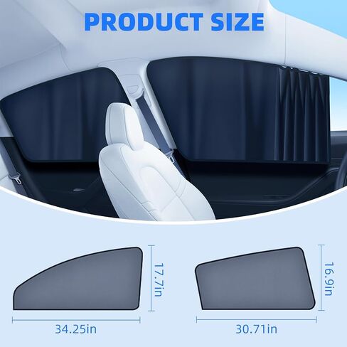 Tesla Model Y/3 Sunshade - Magnetic Side Window Shade, Baby Car Window Privacy Shade, Removable Curtains for Tesla Model Y/3 2024 in Saudi Arabia