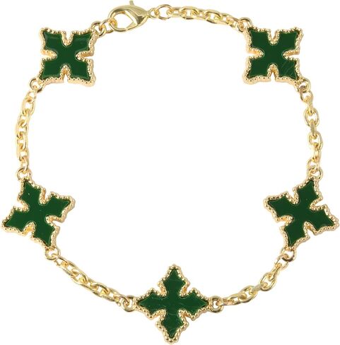 ICE STAR Men’s Chrome-Inspired Multi-Cross Necklace & Bracelet Set – 2-Piece Jewelry with Double-Sided Charms, Stylish Gift for Him in Kuwait