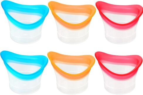 6pcs Eye Wash Cup Silicone Eyes Wash Cup Bath Kit Portable Eye Rinse Care Cleaning Cups Tool Reusable Cleansing Washer Set for Quick Eyes Cleaner Help Discomfort Dusts Make up in Saudi Arabia