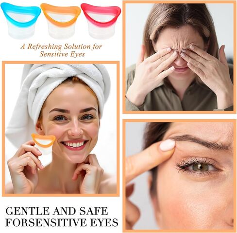 6pcs Eye Wash Cup Silicone Eyes Wash Cup Bath Kit Portable Eye Rinse Care Cleaning Cups Tool Reusable Cleansing Washer Set for Quick Eyes Cleaner Help Discomfort Dusts Make up in Saudi Arabia