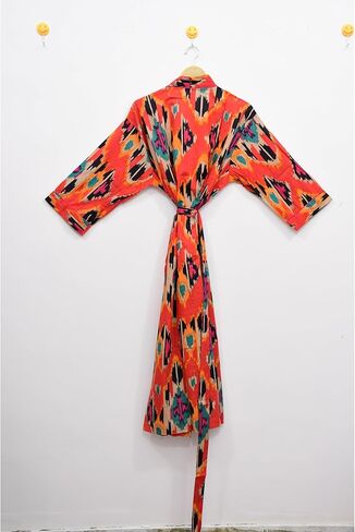 Indian Hand block print Cotton Bath Robe,Swim Wear,Nighrwere Dressing Gown,Hand block print Cotton Kimono bikini cover up in Kuwait