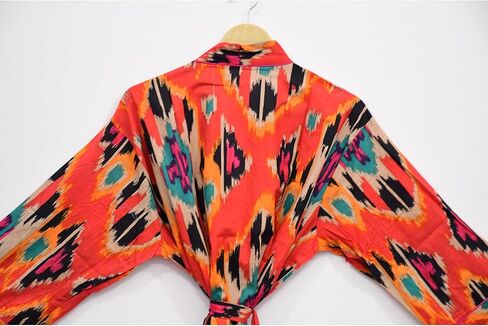 Indian Hand block print Cotton Bath Robe,Swim Wear,Nighrwere Dressing Gown,Hand block print Cotton Kimono bikini cover up in Kuwait