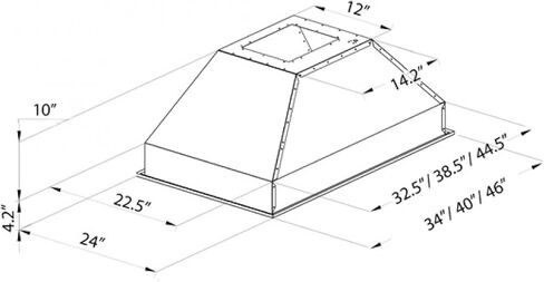 Z Line 695-40 Deep Stainless Steel Range Hood Insert, 40-Inch in Kuwait