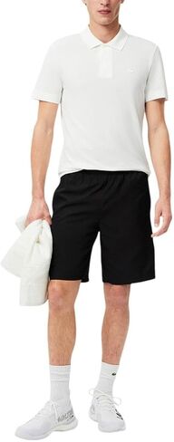 Lacoste Men's Sport Logo Stripe Shorts in Saudi Arabia