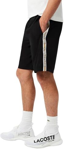 Lacoste Men's Sport Logo Stripe Shorts in Saudi Arabia