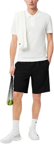 Lacoste Men's Sport Logo Stripe Shorts in Saudi Arabia