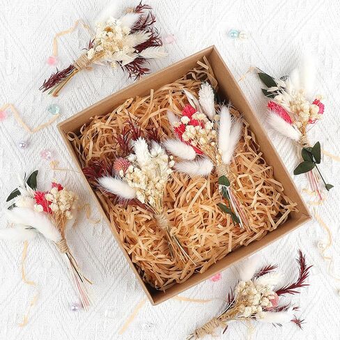 12PCS Mini Dried Flower Bouquet Dried Wildflowers Dried Flowers Mini Dried Flower with Stem for DIY Photo Props Vase Wedding Decoration in Kuwait