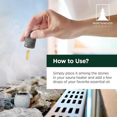 ساونا من نورث وود - كوب للعلاج بالرائحة من حجر ساونا - لا يحتاج إلى تركيب in Kuwait