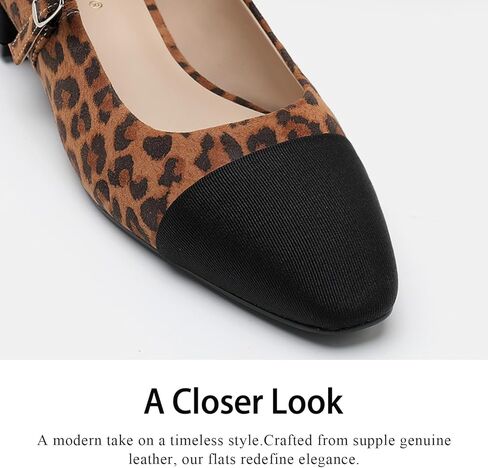 Genuine Leather Mary Jane Shoes Women Comfortable Casual Dressy Flats with Memory Latex Insole Adjustable Straps Comfort Mary Janes Flats in Saudi Arabia