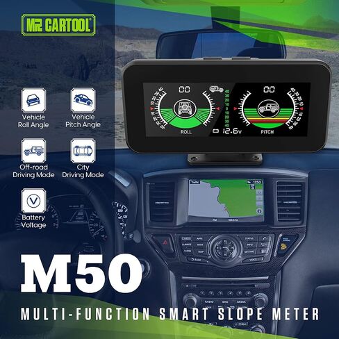 MR CARTOOL M60 Car Inclinometer Digital GPS HUD Angle الملعب عداد سرعة MPH مع بوصلة للسيارات الدفع الرباعي الطرق الوعرة in Kuwait