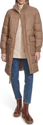 Andrew Marc Women's Quilted Rib Knit Collar Puffer in Saudi Arabia